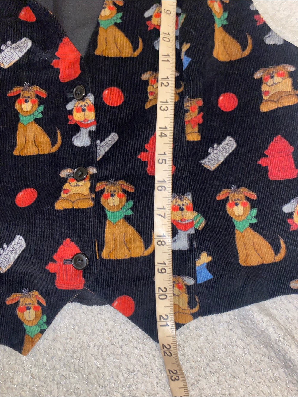 Vintage Corduroy Puppy Dog three Button Vest Women’s Read Description For Size - Picture 6 of 6